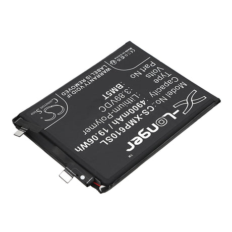 3.89V, Li-Polymer, 4900mAh, SmartPhone battery fits Poco, Xiaomi, Bm5t, X6 Pro, 19.06Wh Mobile, SmartPhone Cameron Sino Technology Limited (Smartphone)