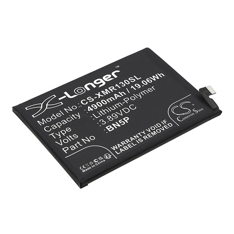 3.89V, Li-Polymer, 4900mAh, SmartPhone battery fits Redmi, Bn5p, 23090ra98c, Note 13, 19.06Wh Mobile, SmartPhone Cameron Sino Technology Limited (Smartphone)