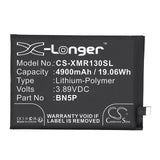 3.89V, Li-Polymer, 4900mAh, SmartPhone battery fits Redmi, Bn5p, 23090ra98c, Note 13, 19.06Wh Mobile, SmartPhone Cameron Sino Technology Limited (Smartphone)
