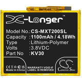 3.8V, Li-Polymer, 1100mAh, SmartPhone battery fits Motorola, Kv30, Razr 2019, Voyager, 4.18Wh Mobile, SmartPhone Cameron Sino Technology Limited (Smartphone)