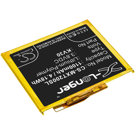 3.8V, Li-Polymer, 1100mAh, SmartPhone battery fits Motorola, Kv30, Razr 2019, Voyager, 4.18Wh Mobile, SmartPhone Cameron Sino Technology Limited (Smartphone)