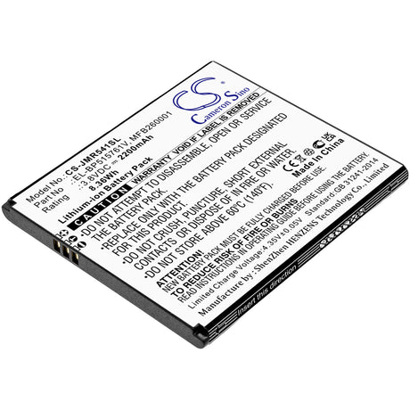 3.8V, Li-ion, 2200mAh, Hotspot battery fits Jio, El-bp515761v, Jmr541, 8.36Wh Hotspot Cameron Sino Technology Limited