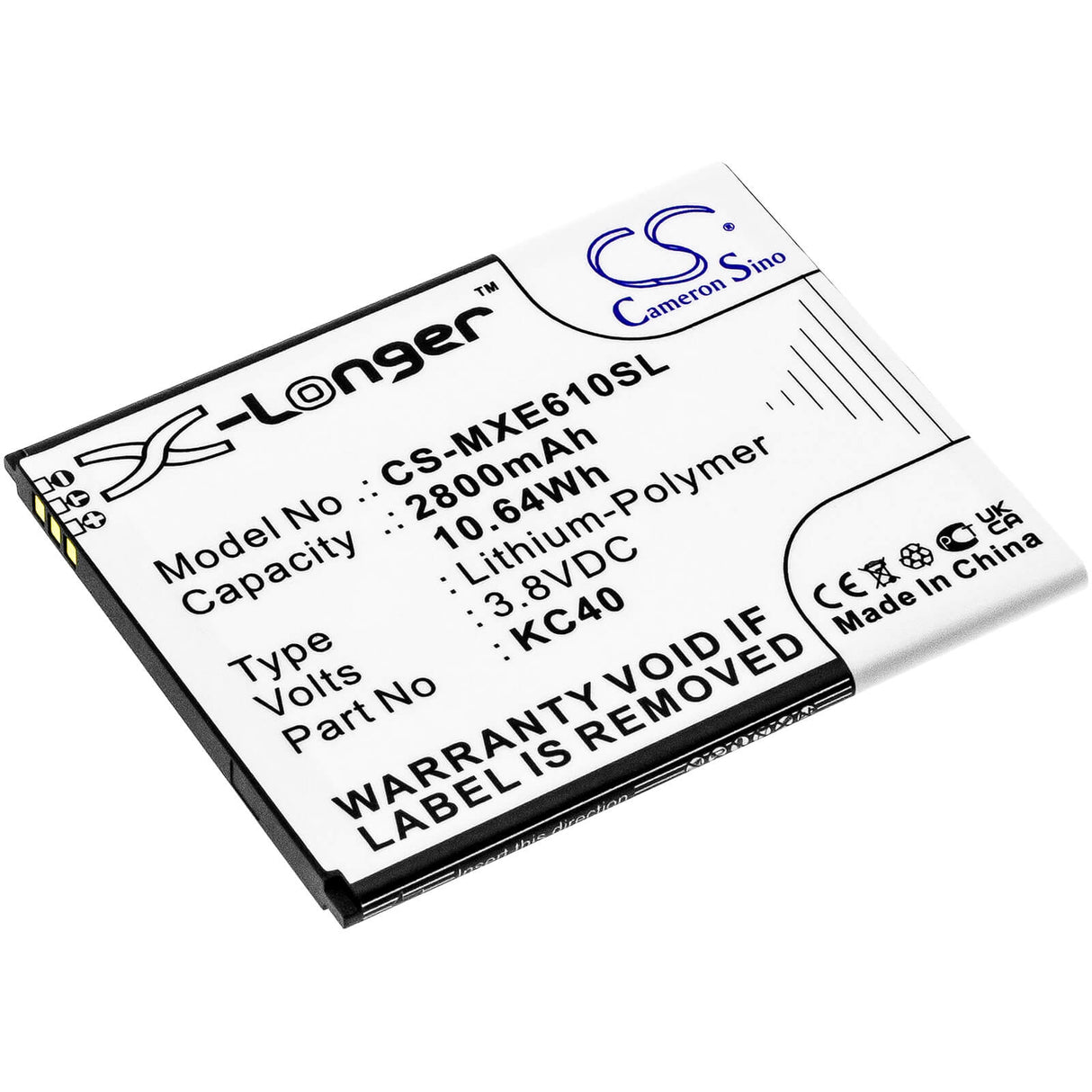 3.8v, 2900mah, Li-ion Battery Fit's Motorola, Moto E6 Plus, Xt2025-1, Xt2025-2, 11.02wh Mobile, SmartPhone Cameron Sino Technology Limited (Smartphone)