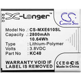 3.8v, 2900mah, Li-ion Battery Fit's Motorola, Moto E6 Plus, Xt2025-1, Xt2025-2, 11.02wh Mobile, SmartPhone Cameron Sino Technology Limited (Smartphone)