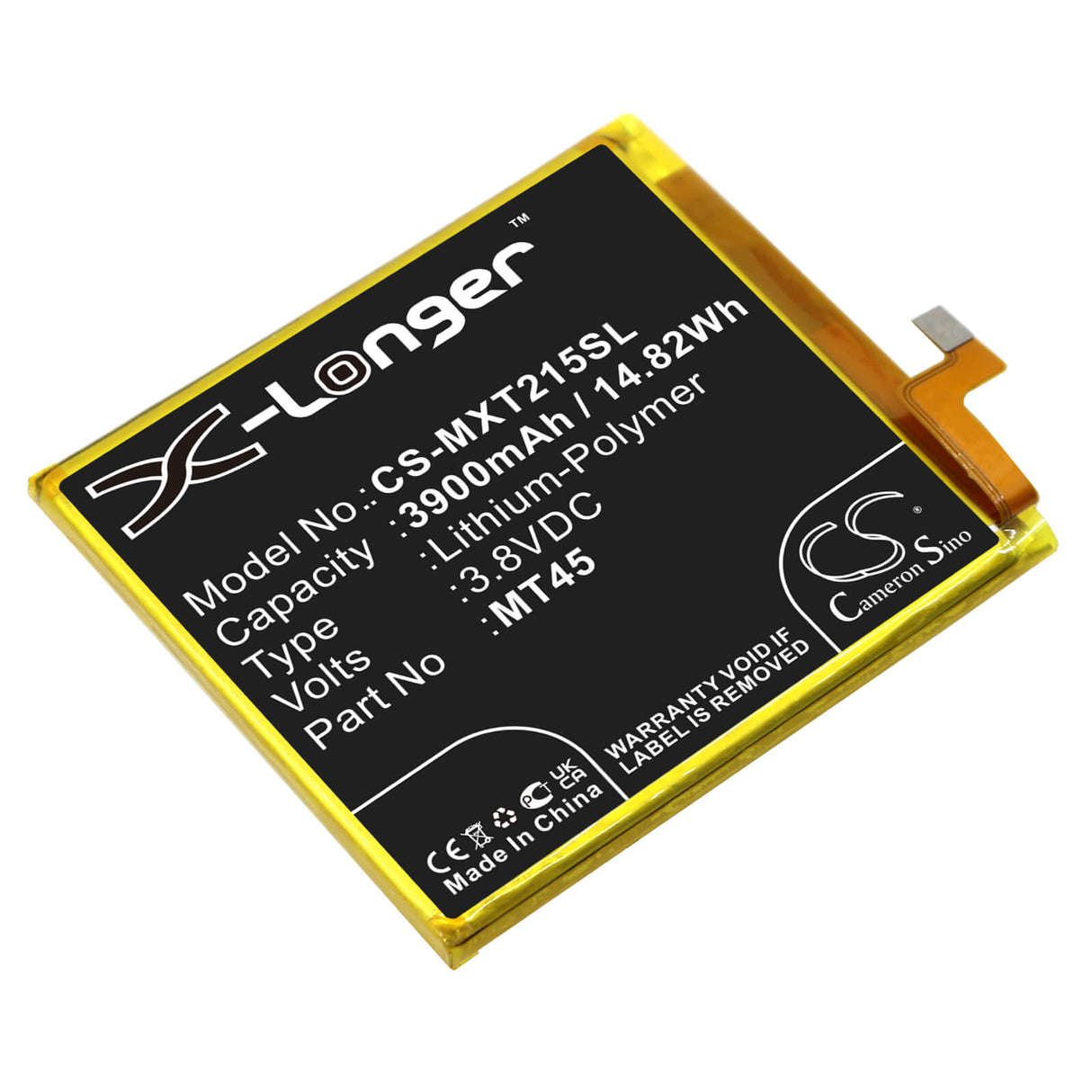3.8V, Li-Polymer, 3900mAh, SmartPhone battery fits Motorola, Mt45, Edge 20 Pro, Edge 20 Pro 5g, 14.82Wh Mobile, SmartPhone Cameron Sino Technology Limited (Smartphone)