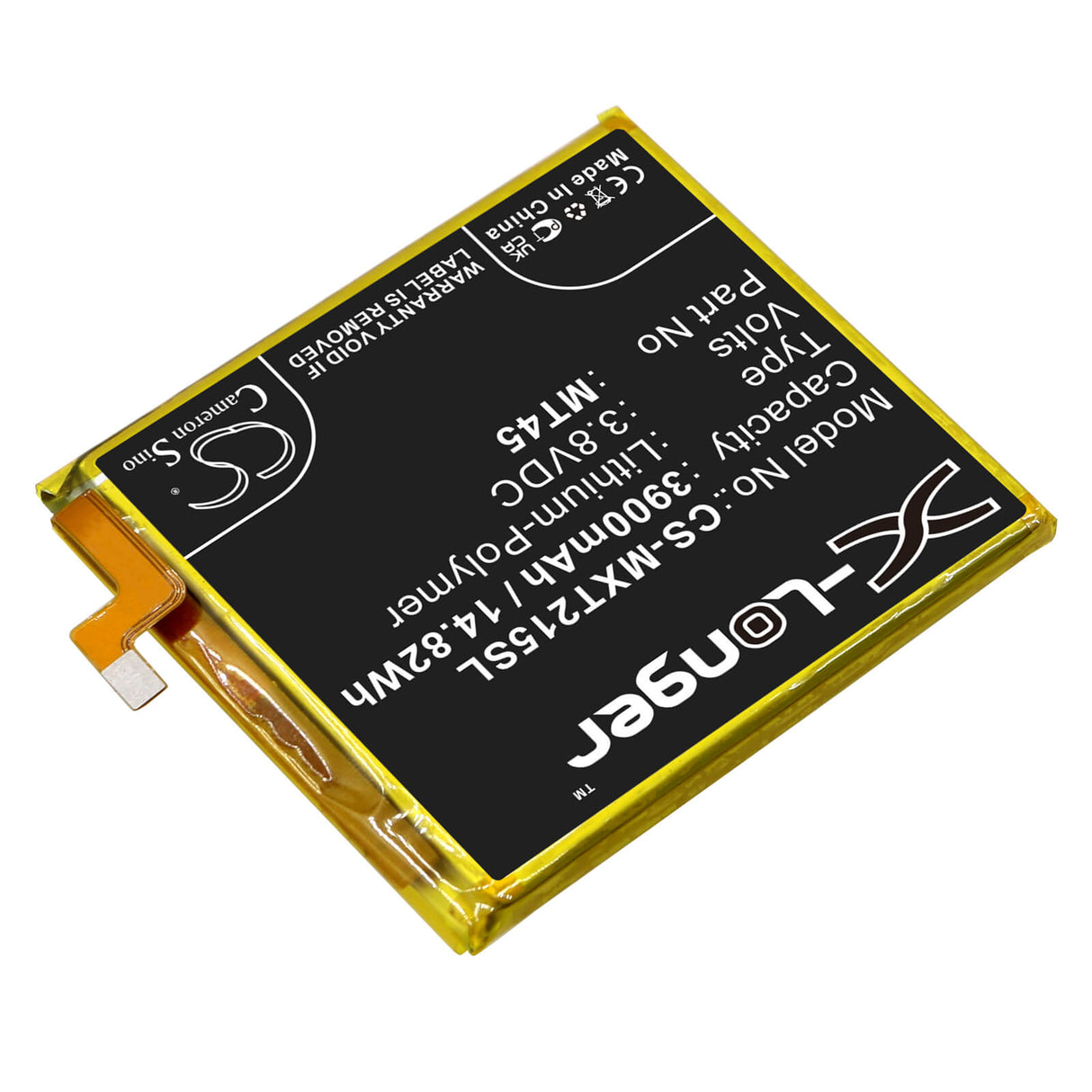 3.8V, Li-Polymer, 3900mAh, SmartPhone battery fits Motorola, Mt45, Edge 20 Pro, Edge 20 Pro 5g, 14.82Wh Mobile, SmartPhone Cameron Sino Technology Limited (Smartphone)