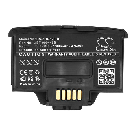 3.8v, Li-ion, 1300mah , Barcode Scanner Battery Fits Zebra Wr50, Ws50, Ws5001, 4.94wh Barcode Scanner Cameron Sino Technology Limited