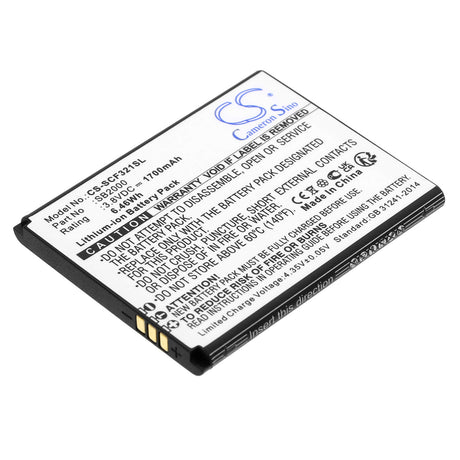 3.8V, Li-ion, 1700mAh, batterie de smartphone compatible avec Schok, Sb2000, Flip Sc3218b, Flip Sc3218t, 6.46Wh Mobile, Smartphone Cameron Sino Technology Limited (Smartphone)