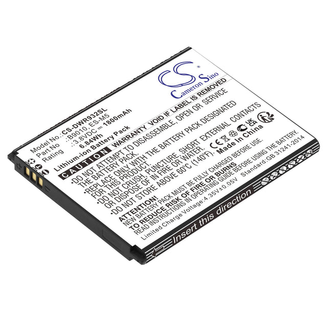 3.8V, Li-ion, 1800mAh, batterie de smartphone compatible avec D-link, B9010, Dwr-932, Dwr-932m, 6.84Wh Mobile, Smartphone Cameron Sino Technology Limited (Smartphone)