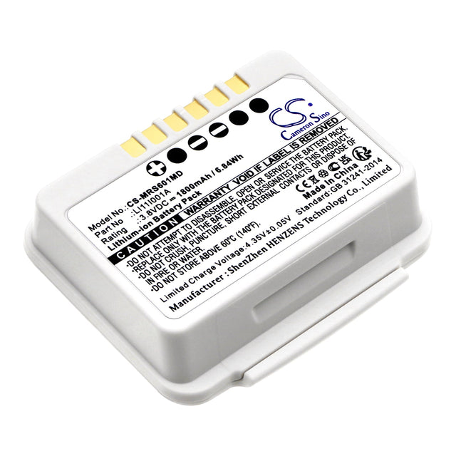 3.8V, Li-ion, 1800mAh, Medical battery fits Mindray, 022-000198-00, Bp10, Tms-6016, 6.84Wh Medical Cameron Sino Technology Limited (Medical)