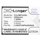 3.8V, Li-ion, 2000mAh, Hotspot battery fits Zte, Li3820t44p4h665055, Mf935, 7.60Wh Hotspot Cameron Sino Technology Limited