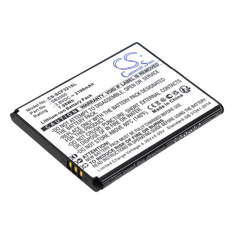 3.8V, Li-ion, 2100mAh, SmartPhone battery fits Schok, Sb2000, Flip Sc3218b, Flip Sc3218t, 7.98Wh Mobile, SmartPhone Cameron Sino Technology Limited (Smartphone)