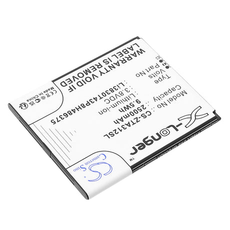 3.8V, Li-ion, 2500mAh, SmartPhone battery fits Zte, Li3830t43p8h486375, Blade A31 2021, 9.5Wh Mobile, SmartPhone Cameron Sino Technology Limited (Smartphone)