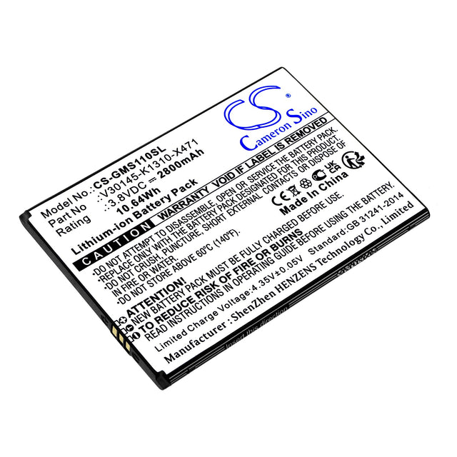 3.8V, Li-ion, 2800mAh, SmartPhone battery fits Gigaset, V30145-k1310-x471, Gs110, 10.64Wh Mobile, SmartPhone Cameron Sino Technology Limited