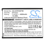 3.8V, Li-Polymer, 4000mAh, Two-Way Radio battery fits Hytera, Bp4003, Pcn550, 15.2Wh Two-Way Radio Cameron Sino Technology Limited