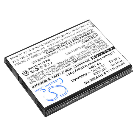 3.8V, Li-Polymer, 4000mAh, Two-Way Radio battery fits Hytera, Bp4003, Pcn550, 15.2Wh Two-Way Radio Cameron Sino Technology Limited