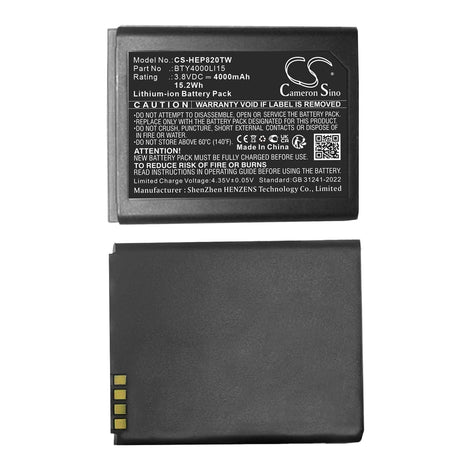 3.8V, Li-ion, 4000mAh, Two-Way Radio battery fits Td Tech, Bty4000li15, Ep820, 15.2Wh Two-Way Radio Cameron Sino Technology Limited