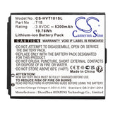 3,8v, Li-ion, 5200mah, Batterie de Sécurité Domestique Compatible avec Hikvision Ds-mdt101/gle, 19,76wh Caméra de Sécurité Domestique Cameron Sino Technology Limited   