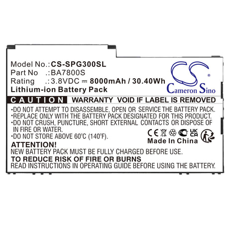 3.8v, Li-ion, 8000mah, Battery Fits Sonim Rs60, 30.40wh Equipment, Survey, Test Cameron Sino Technology Limited (Suspended)   