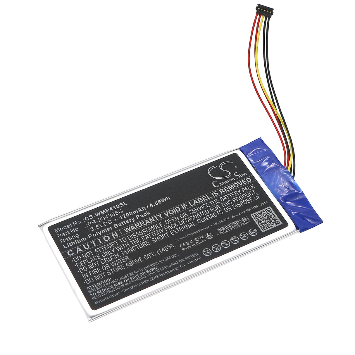 3.8V, Li-Polymer, 1200mAh Digital Drawing Pad Battery fits Wacom, Ctl4100, Ctl-4100/k0-c, 4.56Wh Digital Drawing Pad Cameron Sino Technology Limited   