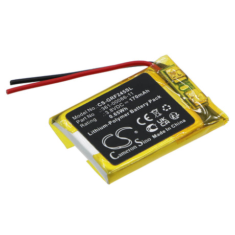 3.8V, Li-Polymer, 170mAh, Smartwatch battery fits Garmin, 361-00086-11, Forerunner 245, Forerunner 245 Music, 0.65Wh Smartwatch Cameron Sino Technology Limited