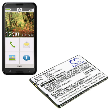 3.8V, Li-Polymer, 2100mAh, SmartPhone battery fits Emporia, Ak-s3, Smart 3, 7.98Wh Mobile, SmartPhone Cameron Sino Technology Limited (Smartphone)