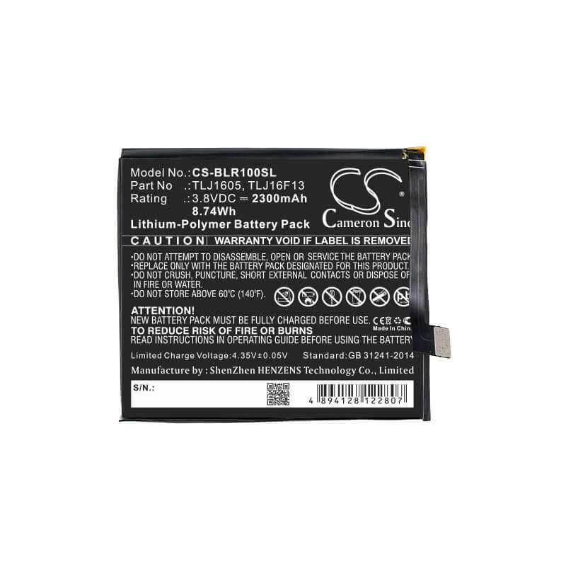 3.8V, Li-Polymer, 2300mAh, SmartPhone battery fits Blu, C675940250t, R0030uu, R1 Hd, 8.74Wh Mobile, SmartPhone Cameron Sino Technology Limited (Smartphone)
