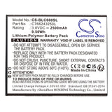3.8V, Li-Polymer, 2500mAh, SmartPhone battery fits Blu, C766243250l, C0090p, C6, 9.5Wh Mobile, SmartPhone Cameron Sino Technology Limited (Smartphone)
