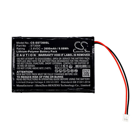 3.8V, Li-Polymer, 2600mAh, Cosmetic Mirror battery fits Simplehuman, St3004, 10x Magnification, 5" Sensor Makeup Mirror, 9.88Wh Cosmetic Mirror Cameron Sino Technology Limited