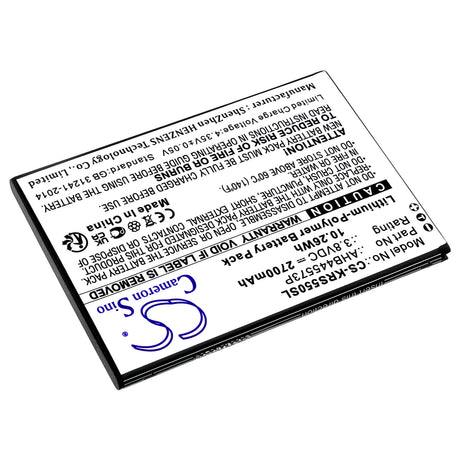 3.8V, Li-Polymer, 2700mAh, SmartPhone battery fits Konrow, Ahb445573p, Easy K55, Sweet 55, 10.26Wh Mobile, SmartPhone Cameron Sino Technology Limited (Smartphone)