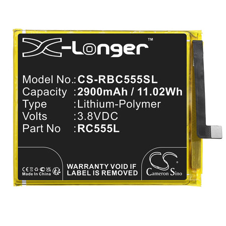 3.8V, Li-Polymer, 2900mAh, SmartPhone battery fits Orbic, Rc555l, A1203, Orb555lbvzpp, 11.02Wh Mobile, SmartPhone Cameron Sino Technology Limited (Smartphone)