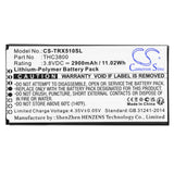 3.8V, Li-Polymer, 2900mAh, Satellite Phone battery fits Thuraya, Thc3800, X5-touch, 11.02Wh Satellite Phone Cameron Sino Technology Limited