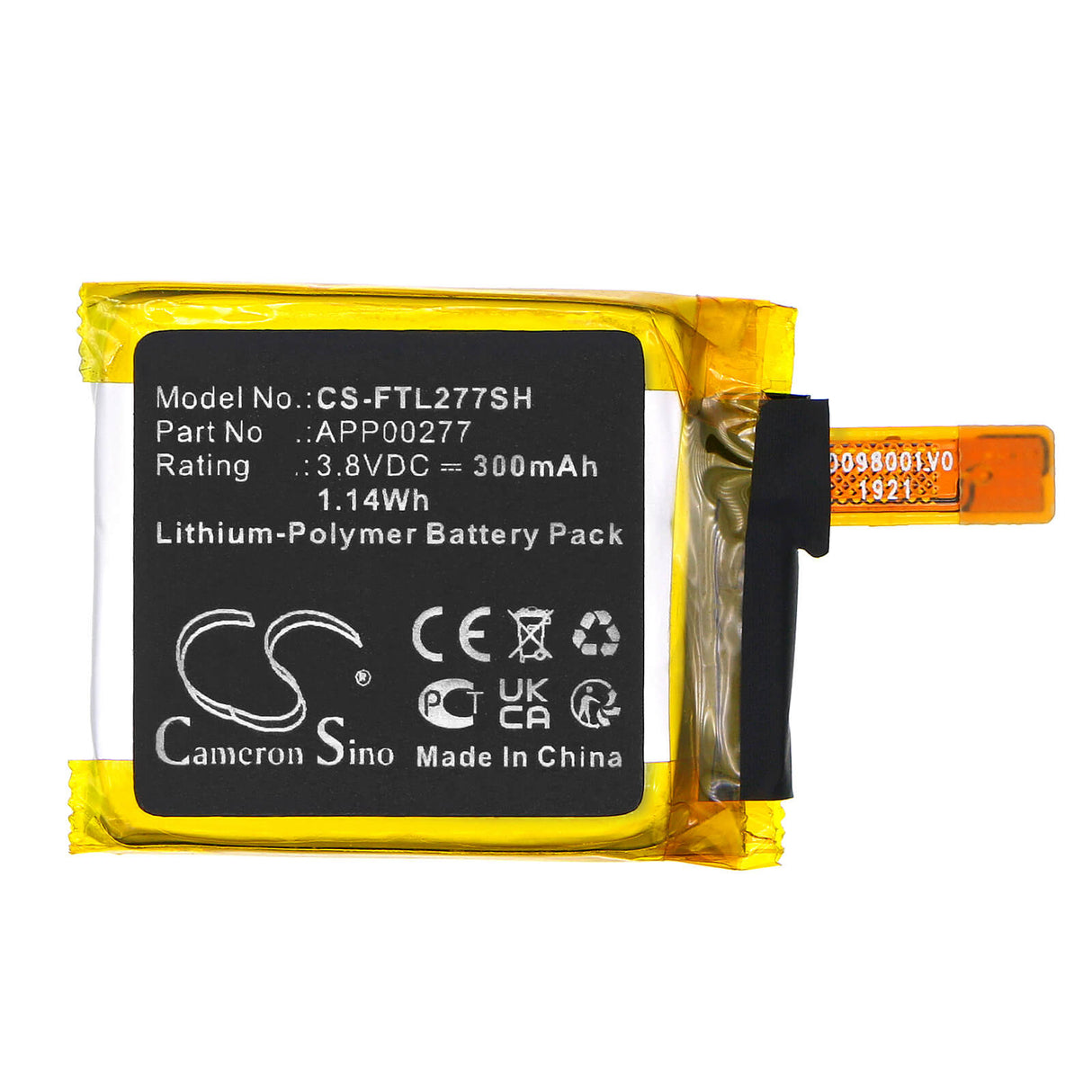 3.8v, Li-polymer, 300mah, Smartwatch Battery Fits Fossil Launches Lte, 1.14wh Smartwatch Cameron Sino Technology Limited   