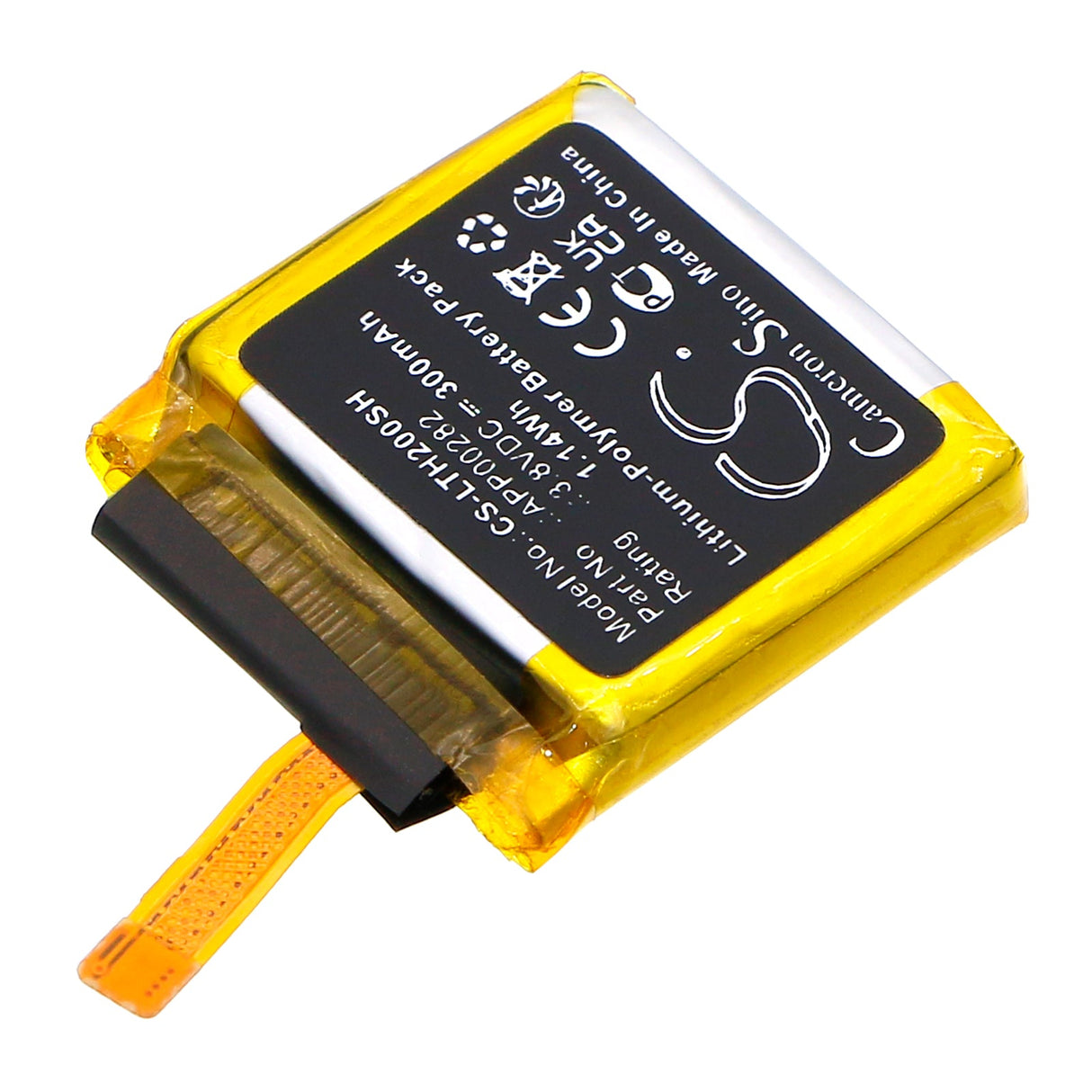 3.8v, Li-polymer, 300mah, Smartwatch Battery Fits Louis Vuitton Tambour Horizon 2, 1.14wh Smartwatch Cameron Sino Technology Limited