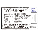 3.8V, Li-Polymer, 3200mAh, SmartPhone battery fits Blu, C986241250l, A190p, Advance A6, 12.16Wh Mobile, SmartPhone Cameron Sino Technology Limited (Smartphone)
