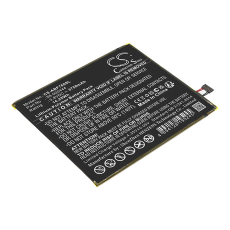 3.8V, Li-Polymer, 3750mAh, Tablet battery fits Amazon, 26s1028, P8at8z, Kindle Fire 7 2th, 14.25Wh Tablet Cameron Sino Technology Limited