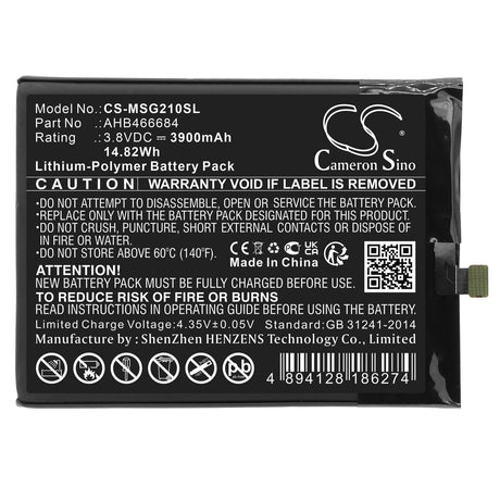 3,8V, Li-Polymer, 3900mAh, batterie de smartphone compatible avec Meder, Ahb466684, Smartguide 2, Smartguide 210-464, 14,82Wh Mobile, Smartphone Cameron Sino Technology Limited (Smartphone)