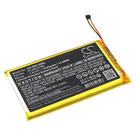3.8V, Li-Polymer, 4100mAh Media Player Battery fits Astell & Kern, Ak120 Ii, 15.58Wh Media Player Cameron Sino Technology Limited