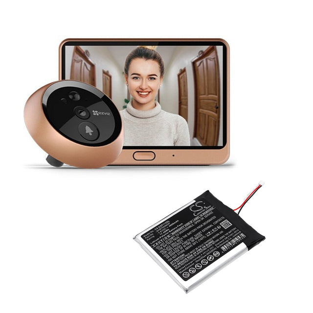 3.8V, Li-Polymer, 4600mAh, Home Security Camera battery fits Ezviz, Cs-dp1c, Cs-dp1c-4a1wpfbsr, 17.48Wh Home Security Camera Cameron Sino Technology Limited