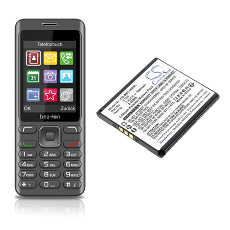 3,8V, Li-Polymère, 700mAh, Batterie pour mobile, smartphone adaptée à Bea-fon, C160, C160, C160 Schwarz, 2,66Wh Mobile, Smartphone Cameron Sino Technology Limited (Smartphone)