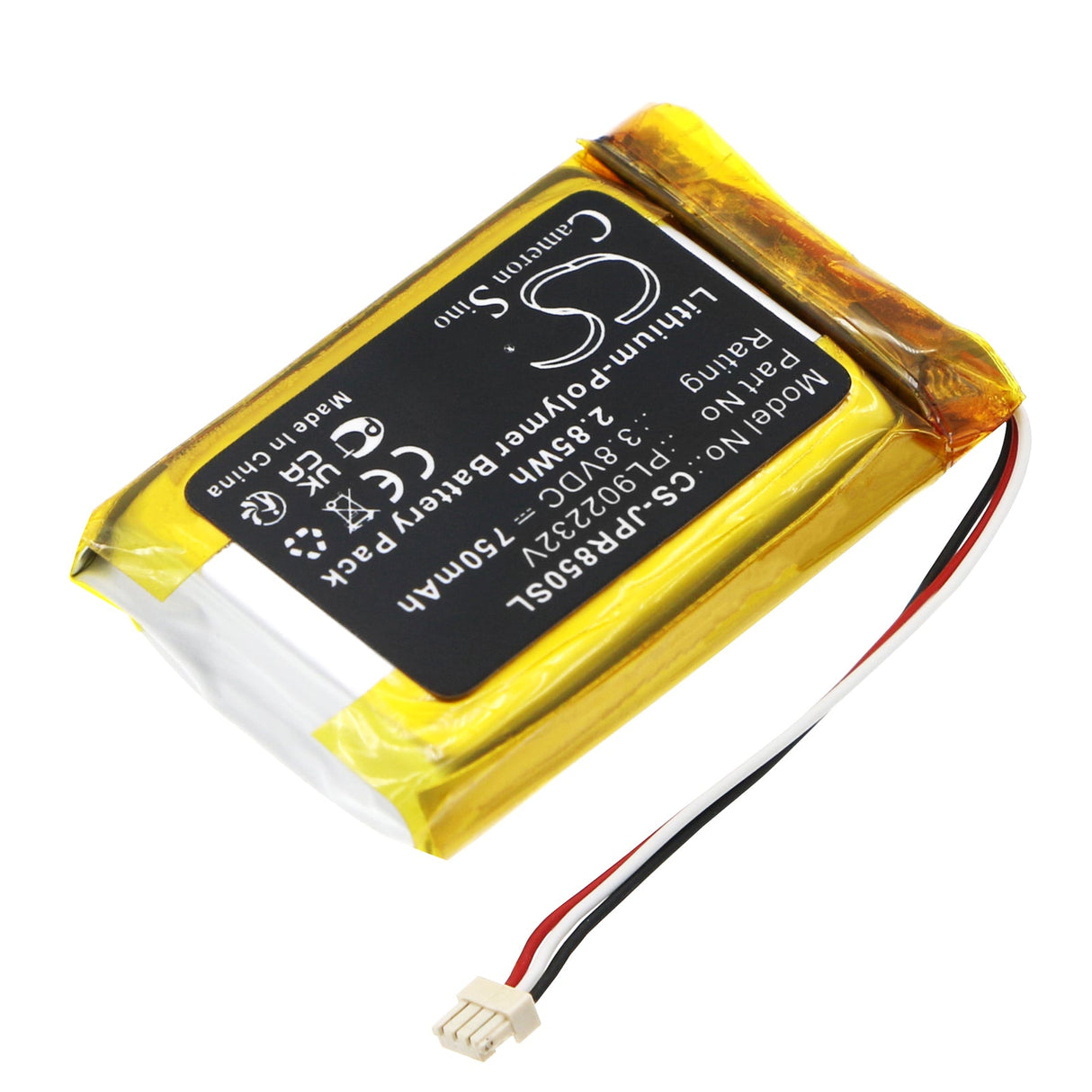 3.8V, Li-Polymer, 750mAh, Wireless Headset battery fits Jabra, Elite 85t Charging Case, 2.85Wh Wireless Headset Cameron Sino Technology Limited