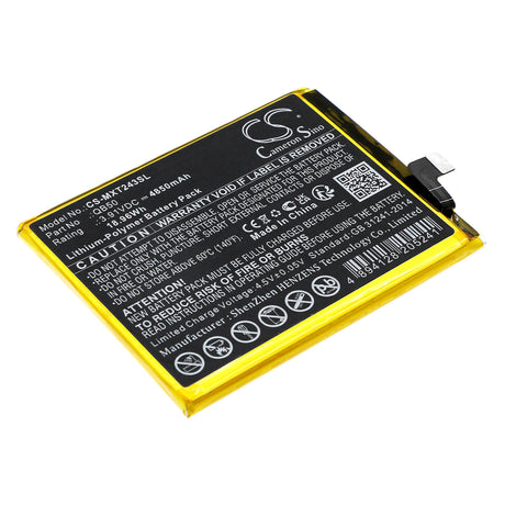 3.91V, Li-Polymer, 4850mAh, SmartPhone battery fits Motorola, Qb50, Moto G84 5g, Xt2347, 18.96Wh Mobile, SmartPhone Cameron Sino Technology Limited (Smartphone)