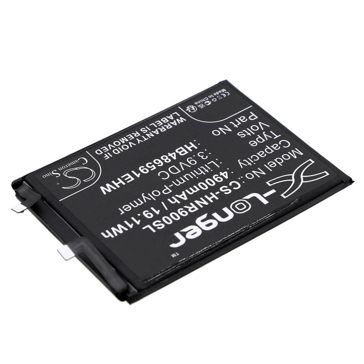 3.9V, Li-Polymer, 4900mAh, SmartPhone battery fits Honor, Hb486591ehw, 90, 19.11Wh Mobile, SmartPhone Cameron Sino Technology Limited (Smartphone)