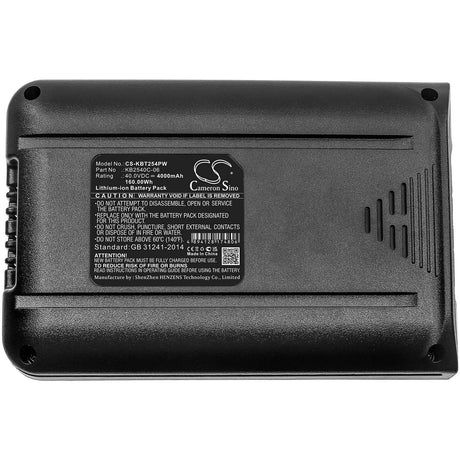 40.0V, Li-ion, 4000mAh, Gardening Tools battery fits Kobalt, Kb2540c-06, 40v Max 19-in Mower, 40v Max 20-in Mower, 160.00Wh Gardening Tools Cameron Sino Technology Limited (Dangerous Goods)