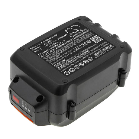 40.0V, Li-ion, 2500mAh, Power Tools battery fits Worx, Wa3580, Wa3747, Wa3877, 100Wh Power Tools Cameron Sino Technology Limited (Dangerous Goods)
