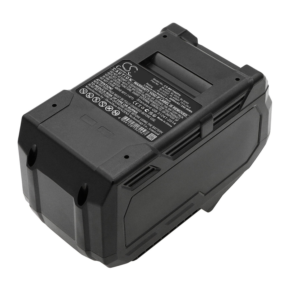 40.0V, Li-ion, 6000mAh, Power Tools battery fits Makita, 191l29-0, 40v Max Xgt, Cf001g, 240Wh Power Tools Cameron Sino Technology Limited (Dangerous Goods)
