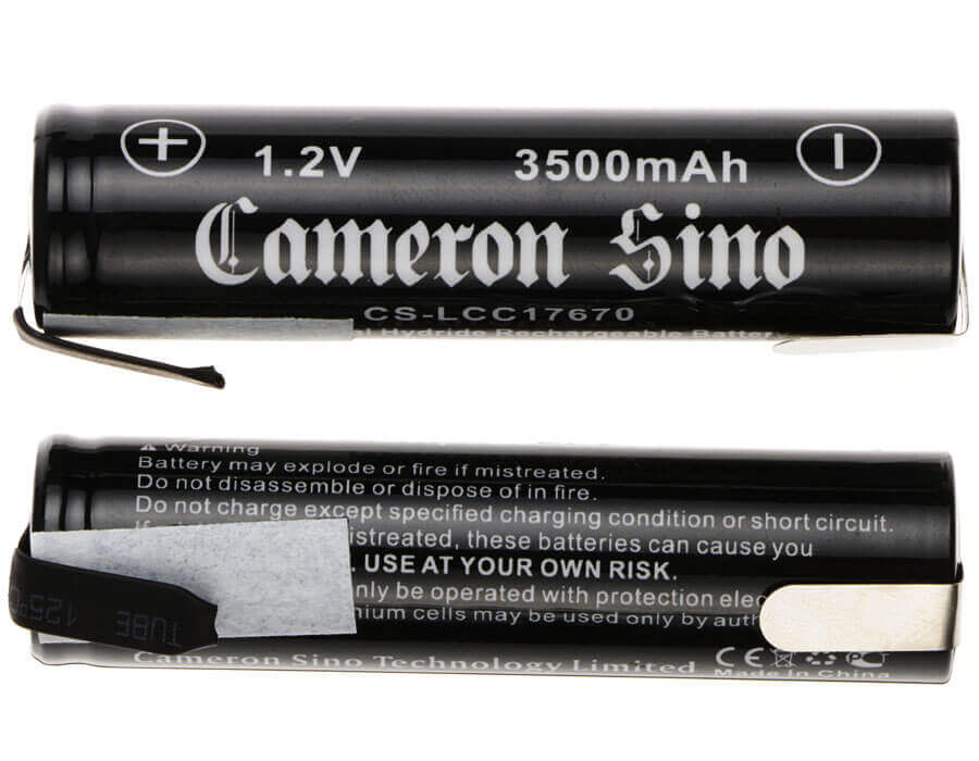 17670, 4/3a Battery, Nimh, 2pcs Pack With Solder Tabs 1.2v, 3500mah - 4.20wh 17670 Cameron Sino Technology Limited (Suspended)