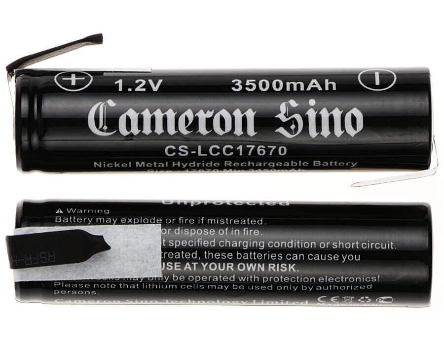 4/3a Battery, Nimh, 2pcs in a Pack With Reverse Solder Tabs 1.2v, 3500mah - 4.20wh 17670 Cameron Sino Technology Limited