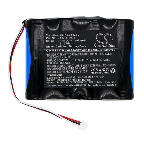 4.8V, Ni-CD, 1200mAh, Smart Home battery fits Kaba, 132-512003, Fdu G4, 5.76Wh Smart Home Cameron Sino Technology Limited