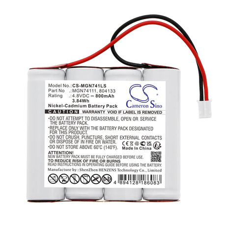 4.8V, Ni-CD, 800mAh, Emergency Lighting battery fits Luminox, 804133, 804133, 805504, 3.84Wh Emergency Lighting Cameron Sino Technology Limited